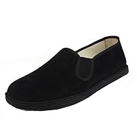 FANGDA Chinese Traditional Cotton Cloth Kung Fu Shoes for Male,Black