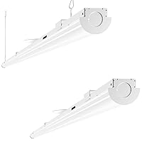Compact 8FT LED Shop Light, Suspend/Flush Mount Comercial Lighting, 110W [Eqv. to 440W HPS/WH] 5000K Daylight Shop Lights Fixtures for Workshop, Energy-Saving up to 4015W/5Y(5hrs/Day) 2Pack