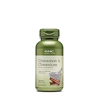 GNC Herbal Plus Cinnamon & Chromium, 60 Capsules, Supports Glucose Utilization
