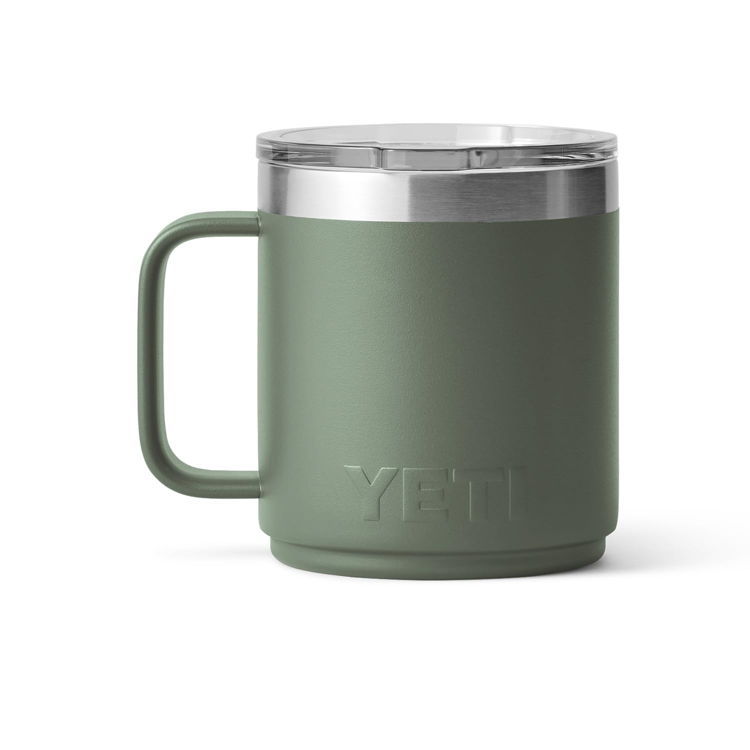 YETI Rambler 10 oz Stackable Mug, Vacuum Insulated, Stainless Steel with MagSlider Lid, Camp Green