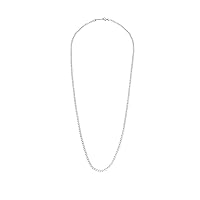 Cuban Chain Necklace | Brushed Sterling Silver