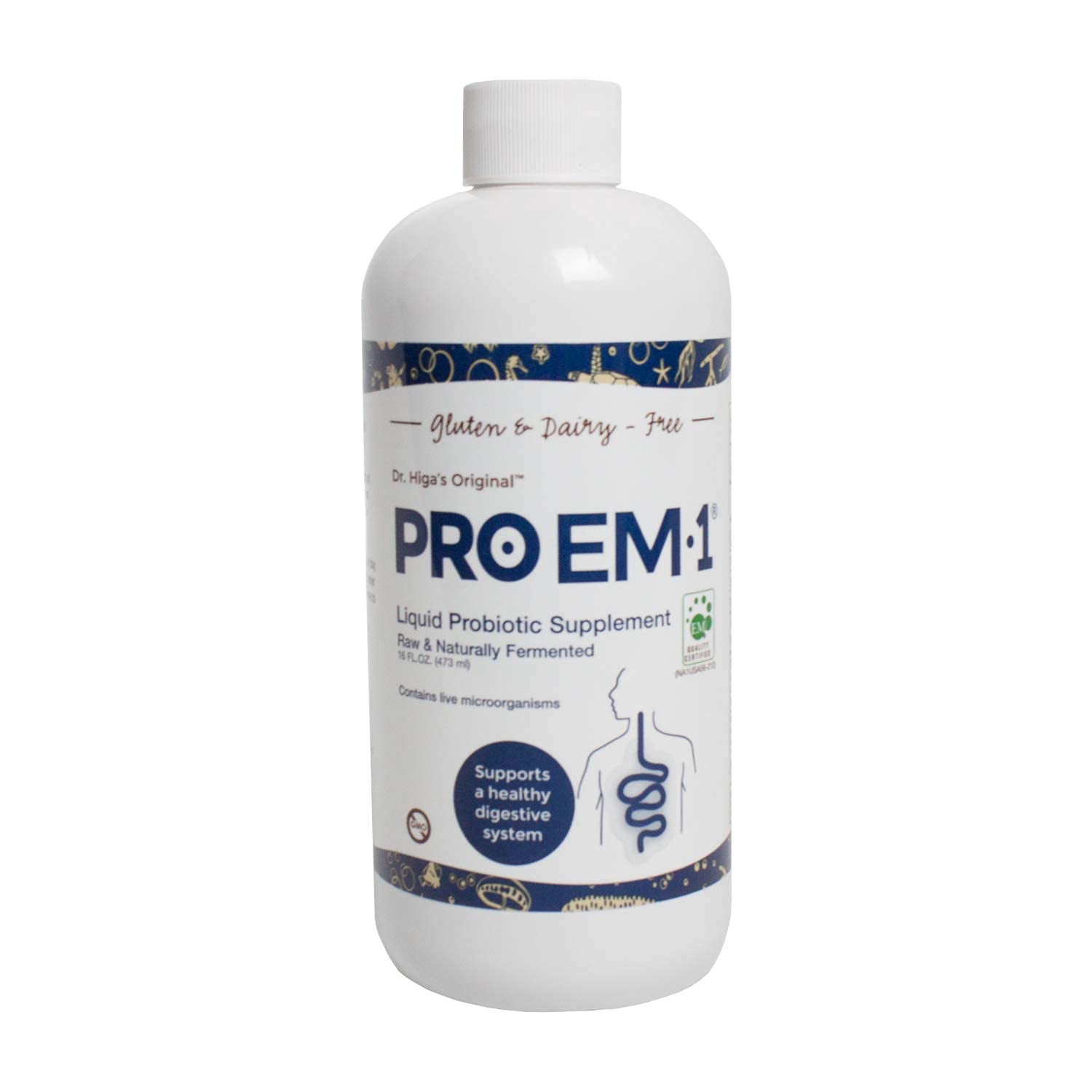 Teraganix Pro EM-1 and EM-X Gold Prebiotic - Liquid Probiotic Supplement for Digestive Support | Fast - Absorbing Organic Formula for Men and Women | Enhance Nutrient Absorption and Remove Toxins