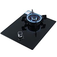 Tempered Glass Gas Cooktop, 18-In Gas Stove Dual Fuel LPG/NG for RVs, Apartments, Outdoor