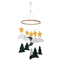 Baby Mobile for Crib,Crib Mobiles of Soft Felt for Bassinet,Nursery Mobile with a 3D Design, Mountain and Woodland Theme,Easy to Take Along or Attach,A Great Gift and Decoration
