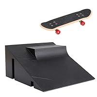 Finger Ramp Park Mini Fingerboard Skate Parts Set Toys Accessories Black for Kids Adults Children Finger Skateboard