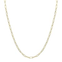 14K Yellow Gold Filled 3.5MM Paperclip Chain With Lobster Clasp (Available in 18 Inches to 30 Inches)