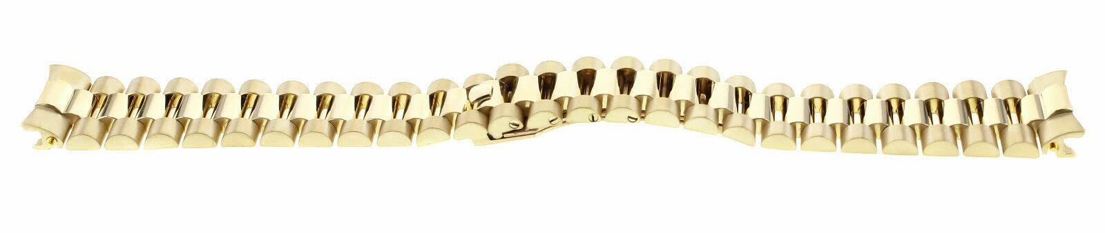 Ewatchparts MENS 14K YELLOW GOLD PRESIDENT WATCH BAND COMPATIBLE WITH ROLEX DAY-DATE 20MM PRESIDENT 36MM