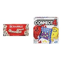 Hasbro Scrabble Crossword Game and Connect 4 Game Bundle