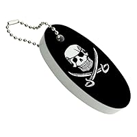 GRAPHICS & MORE Pirate Skull Crossed Swords Tattoo Design Floating Keychain Oval Foam Fishing Boat Buoy Key Float