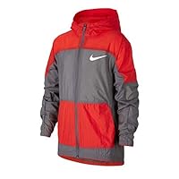 Nike B Nk Boys' Woven Jacket (Boys Large, Gun Smoke/White)