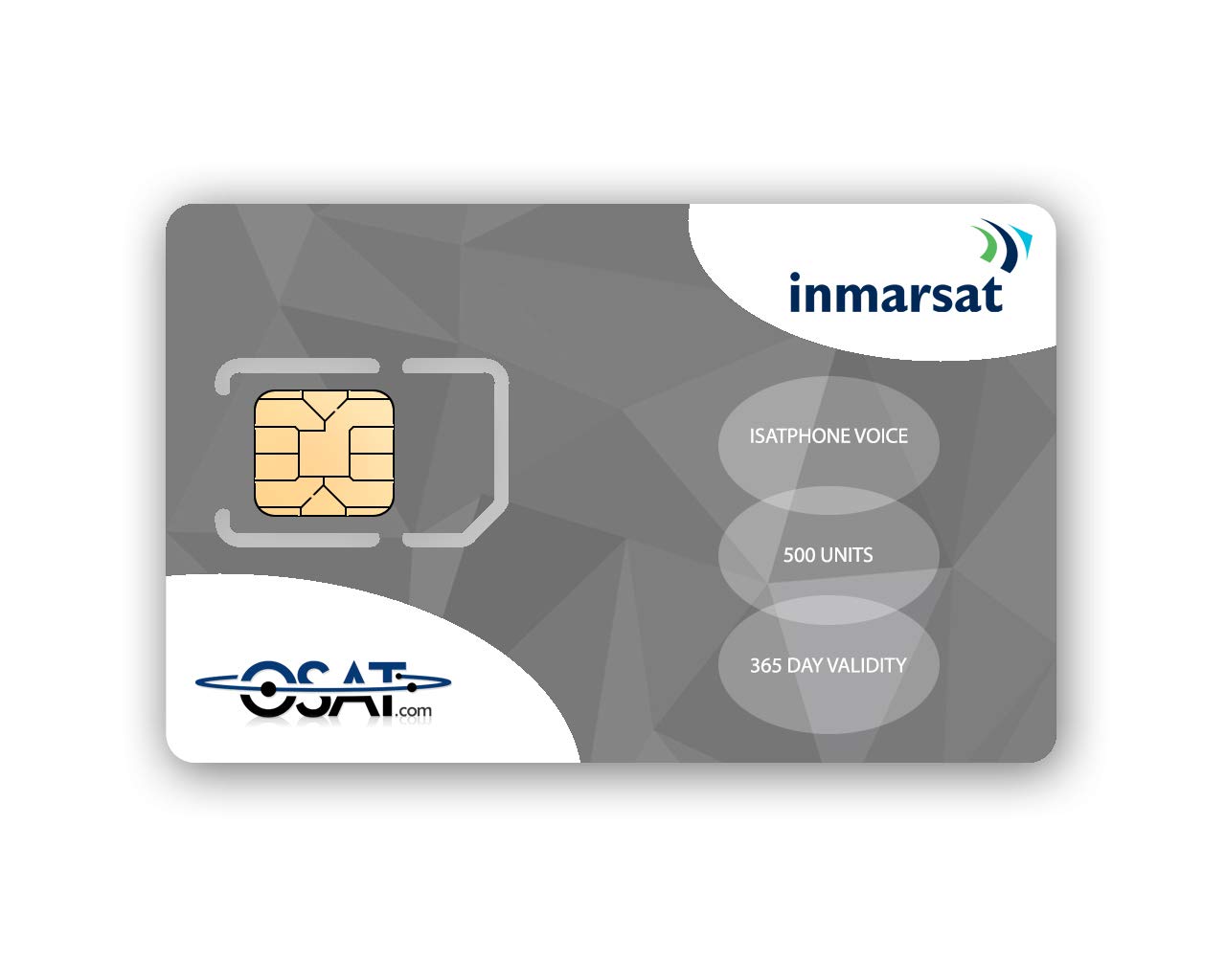 OSAT Inmarsat IsatPhone Prepaid SIM Card with 500 Units (333 Minutes) Valid for 365 Days