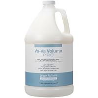 Ginger Lily Farms Salon Formula Va-Va Volume Pro Volumizing Conditioner for Fine Hair, 100% Vegan & Cruelty-Free, 1 Gallon (128 fl oz) Refill