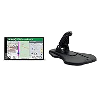 Garmin Smart GPS, 6.95-Inch WQVGA Color TFT with White Backlight Resistive Touch Screen Display Voice Control Black & Garmin Dashboard Friction Mount, Black