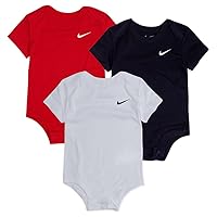 Baby Boys Nike Bodysuit 3 Pack Red White Navy 9M