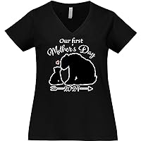 inktastic Bears Our First Mother's Day 2024 - Bear Women's Plus Size V-Neck