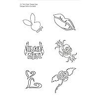 BADGER Totally Tattoo Body Art Stencils Flirty Theme Pack