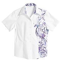 MAJUN, Japanese Shirt, Kariyushi Wear, Aloha Shirt, Wedding, Women's Shirt, Skipper, Whale Shark Surf