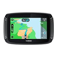 TomTom Motorcycle Sat Nav Rider 50, 4.3 Inch with Motorcycle Specific Winding and Hilly Roads, Updates via Wi-Fi, Compatible with Siri and Google Now, 3 Months Traffic and Speed Cams, WE Maps