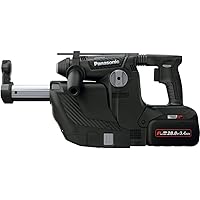 Panasonic EZ7881PC2V-B Charging Hammer Drill EZ7881 (28.8V) Equipped with Dust Collection System, Concrete to Φ1.1 inches (28 mm), Deck Penetration IP56, 3.4 Ah Battery Pack x 2, Charger, Dust