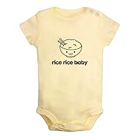 Rice Rice Baby Funny Bodysuits, Newborn Baby Rompers, Infant Jumpsuits, 0-24 Months Babies Outfits, Kids Cotton Clothes