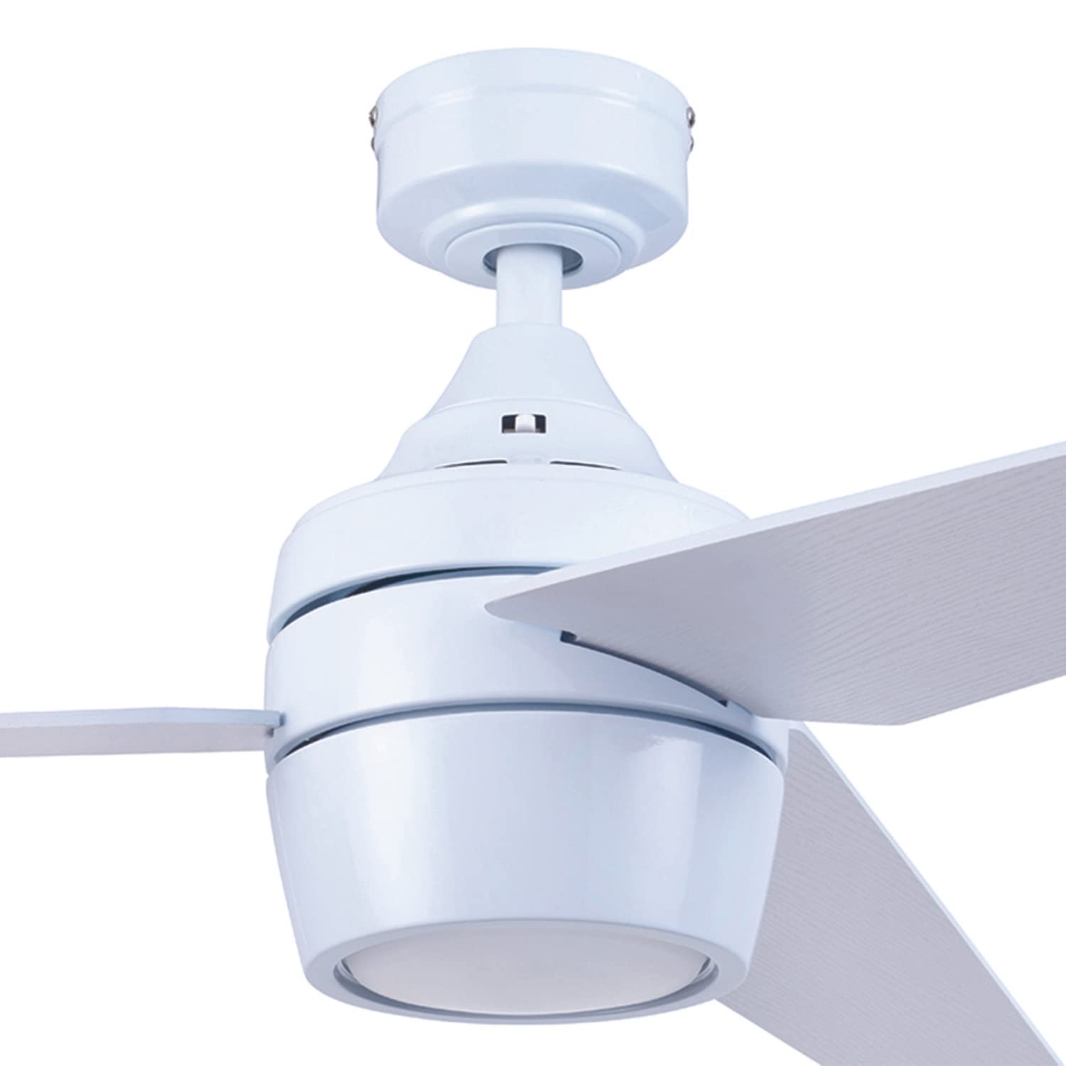 Honeywell Ceiling Fans Eamon, 52 Inch Modern Indoor LED Ceiling Fan with Light, Remote Control, Three Mounting Options, 3 Dual Finish Blades, Reversible Motor - 50605-01 (Bright White)