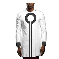 African Shirts for Men Plus Size Shirt Dashiki Tops Ankara Blouse Long Sleeve Outwear Tribal Wear Traditional Clothing