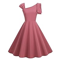 Women's 1950s Party Swing Dresses A line Tea Dress 1950s Vintage Audrey Hepburn Style Dress Rockabilly Prom Dresses