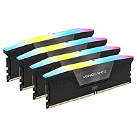 CORSAIR VENGEANCE RGB DDR5 RAM 192GB (4x48GB) 5200MHz CL38 Intel XMP iCUE Compatible Computer Memory - Black (CMH192GX5M4B5200C38)
