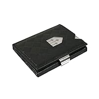 Trifold Leather Wallet w/RFID in Chess & Stainless Steel Locking Clip