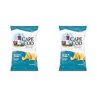 Cape Cod Potato Chips, Sea Salt and Vinegar Kettle Chips, 7.5 Oz (Pack of 2)