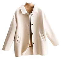 Women's Cashmere Jacket Solid Color Warm Woolen Coat Autumn And Winter Trench Outwear