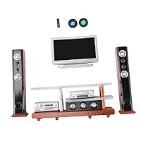 ERINGOGO 1 Set Furniture Models Home Decoration Home Accents Decor Doll Television Stand Modern Home Decor Miniature Wood Furniture Mini House Model Toy Tv Cabinet Wooden Musical Instrument
