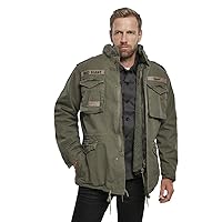 Brandit Individual Wear Men's M-65 Premium All-Season Everyday Outdoor Field Jacket with Removable Lining & Concealed Hood