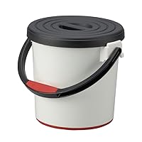 Chemical 3222 Bucket with Lid, Splash 5, 1.3 gal (5 L), White, Approx. 10.8 x 9.8 inches (27.4 x 24.8 cm)
