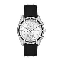 Michael Kors Women's Hadyn Chronograph Black Silicone Watch (Model: MK7486)