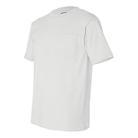 Bayside USA-Made Short Sleeve T-Shirt with a Pocket. 7100 XXX-Large White