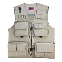 Fishing Vest Breathable Travel Mesh with Zipper Pockets Summer Work for Men'