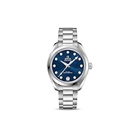 Omega Seamaster Automatic Diamond Blue Dial Ladies Watch 220.10.34.20.53.001
