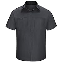 Men's Standard Short Sleeve Performance Plus Shop Shirt with Oilblok Technology