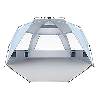 Easthills Outdoors Instant Shader Enhanced Deluxe XL Beach Tent Easy Setup 4-6 Person Popup Sun Shelter 99