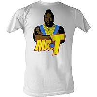 Mr. T Men's Cartoon T-Shirt White