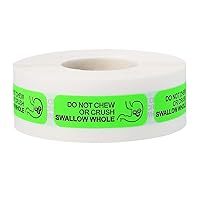Do Not Chew or Crush Medical Healthcare Labels, 0.5 x 1.5