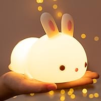 Night Light for Kids Bunny Cute Lamp,16 Colors Cute Night Light Kids Night Light,Rechargeable Baby Night Light Toddler Night Light for Bedroom,Kids Lamp Kawaii Room Decor Cute Gifts For Women