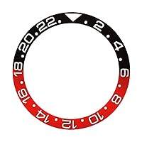 Ewatchparts BEZEL INSERT CERAMIC COMPATIBLE WITH ROLEX GMT 16700 16710 16718 16760 BLACK/RED COKE ENGRAV