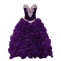 Mollybridal Sexy V Neck Ball Gown Mini Quinceanera Prom Dresses for Little Girls Toddler 2024 Crystal