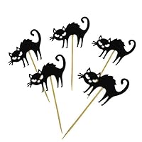 15pcs Kids Birthday Supplies Decorations Cupcake Topper animals black cute cats for Party