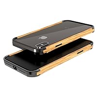 Wood & Aluminum iPhone X/XS Case - Mirror Black/Oak