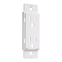 TayMac AD20W Paintable Duplex Adapter Plate, Outlet Adapter , White