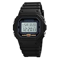 Men's Digital Watch with Big Face 50M Waterproof Twinkle Color Multi Function Wristwatch