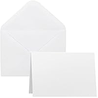 Blank White Cards and Envelopes 100 Pack, Ohuhu 5 x 7 Heavyweight